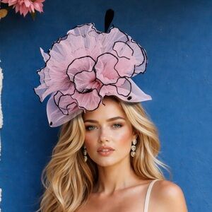 Pink Floral Fascinator Headpiece | Statement Flower for Royal Ascot & Race Day